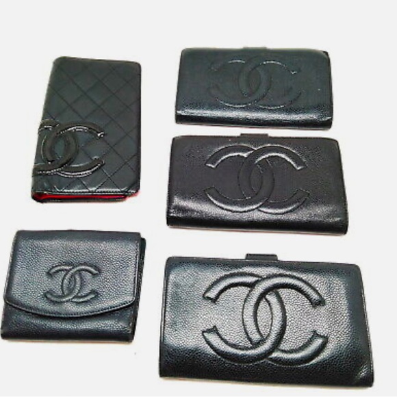 Chanel Black Leather Wallet Set - Picture 1 of 4